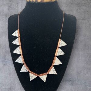 Copper chocker with triangle beads